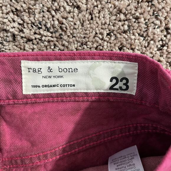 Rag & Bone Maya Shorts Womens 23 Pink Denim Jean High Rise Cutoff Organic - Picture 5 of 11